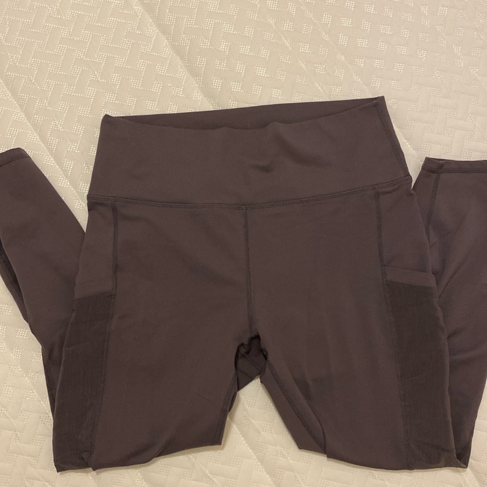 Fabletics cropped leggings with mesh detail